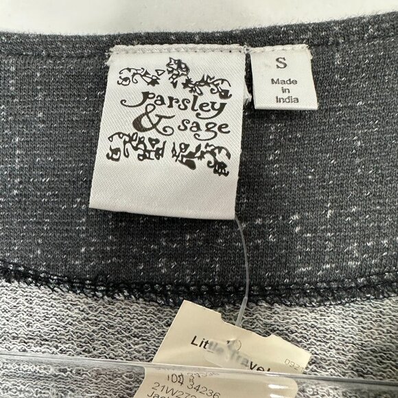 Parsley & Sage Jacket Black Art to wear Knit Small - Picture 3 of 10